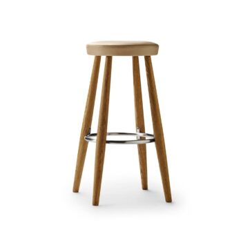 Carl Hansen CH56 -baarituoli, öljytty tammi/nahkaverhoilu