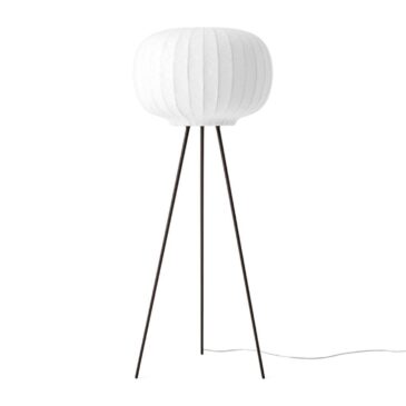 Vipp 581 floor lamp, white/dark oak