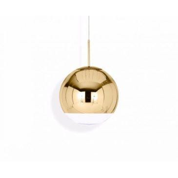 Tom Dixon MIRROR BALL LED pendant, gold, Ø 40 cm