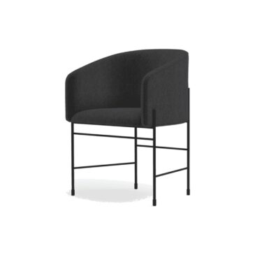 New Works COVENT chair, Hallingdal fabric dark grey 180/black