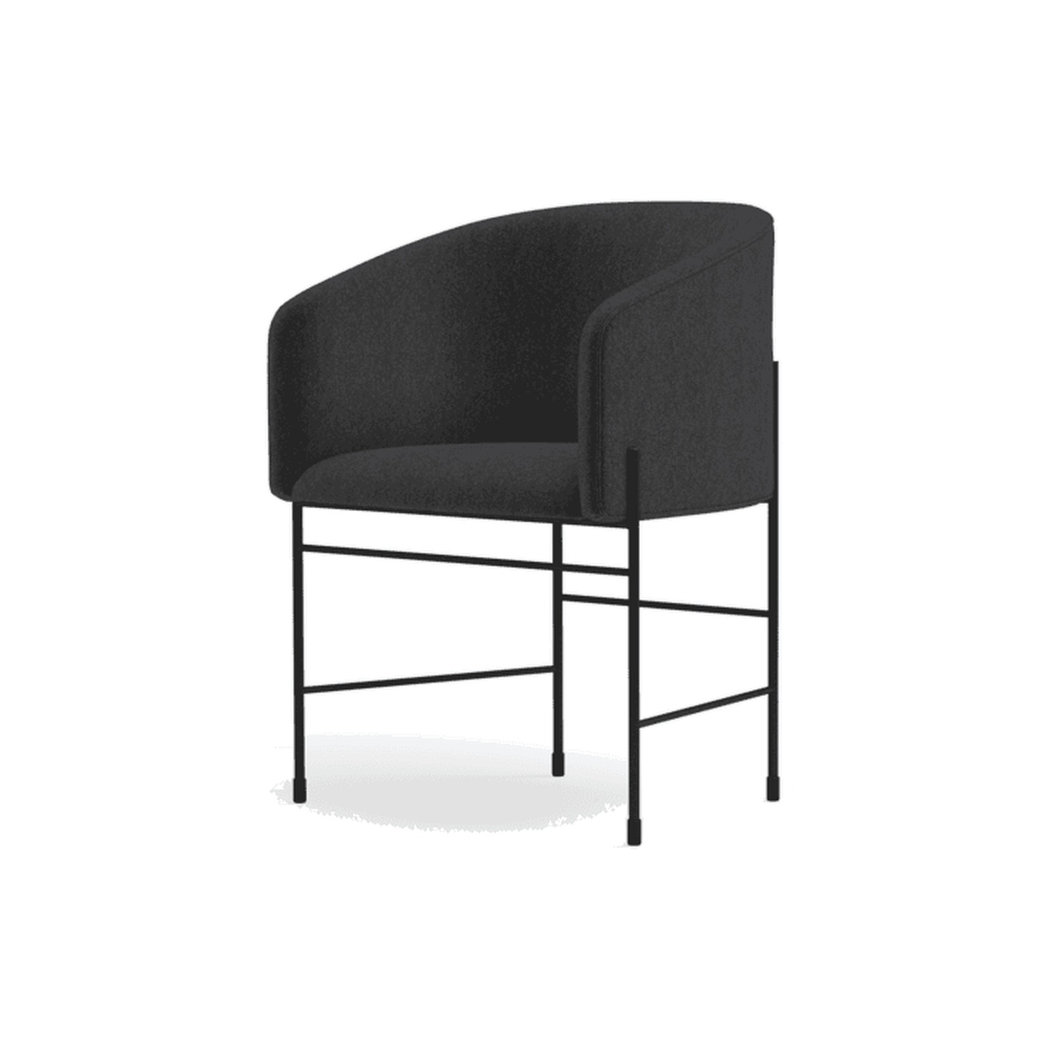 New Works COVENT -tuoli, Hallingdal-kangas tummanharmaa 180/musta