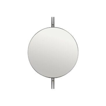 GUBI IOI mirror, Ø80 cm, black/brass