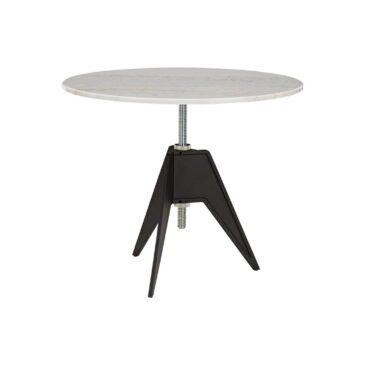 Tom Dixon SCREW -dining table Ø 90 cm, black base / white marble table top