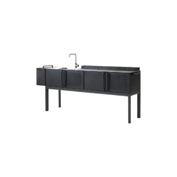 Cane-line DROP -outdoor kitchen module 200x50 cm with sink