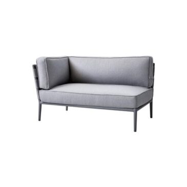 Cane-line CONIC - 2-seater right, light grey