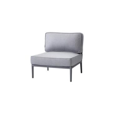 Cane-line CONIC single seater, light grey