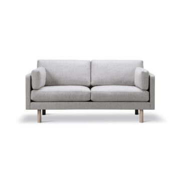 Fredericia EJ220 -2-istuttava sohva 163cm, vaaleanharmaa/saippuoitu tammi