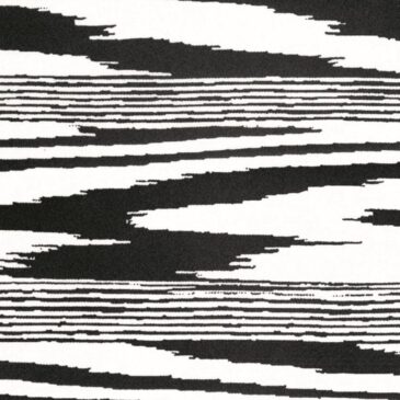 Missoni Home Fiamma flock - tapetti, mustavalkoinen