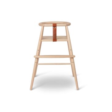 Carl Hansen ND54 high chair, lacquered beech / leather