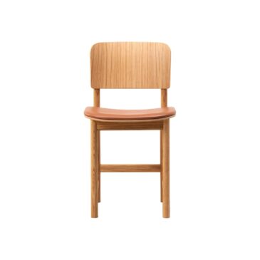 Fredericia PLAN WOOD chair, leather seat