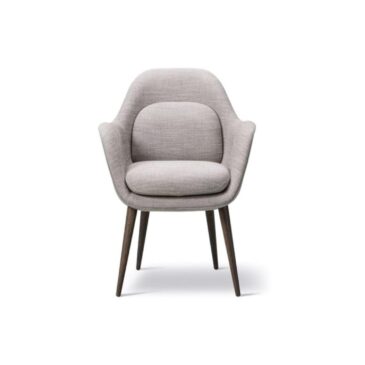 Fredericia SWOON chair, light grey/smoked oak